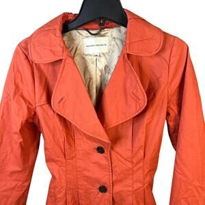 Vintage banana republic orange trench coat women's size Medium